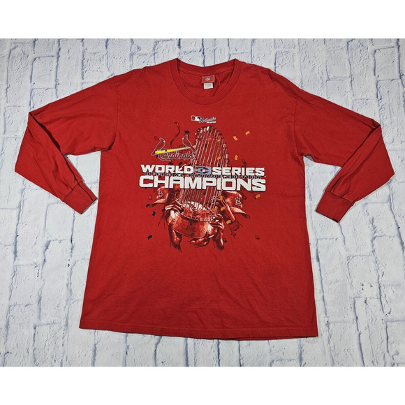 MLB Cardinals 2006 World Series Champions MENS SZ L Official Parade T Shirt - Picture 1 of 9